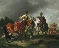 Juliusz Kossak, PAN PASEK POD LACHOWICAMI, 1861, olej, deska
