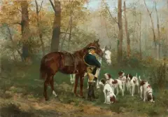 Maksymilian Gierymski, PRZED POLOWANIEM, ok. 1872, olej, płótno