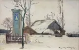 Michał Gorstkin-Wywiórski, PEJZAŻ ZIMOWY Z KAPLICZKĄ