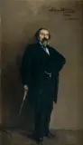 Anna Bilińska - Bohdanowiczowa, PORTRET MĘŻCZYZNY Z LASECZKĄ, 1890, olej, płótno