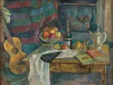 Wacław Wąsowicz, MARTWA NATURA Z WACHLARZEM, 1938, olej, płótno