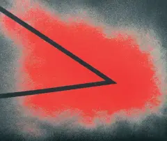 Józef Robakowski, Z CYKLU „KĄTY ENERGETYCZNE“, 1985, photogram (own technique)