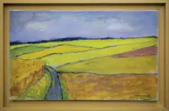 Józef Czapski, ŻÓŁTE POLA, 1982, olej, płótno