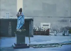 Łukasz Korolkiewicz, OCZEKIWANIE, 1984, olej, płótno