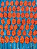 CZERWONE TULIPANY by Edward Dwurnik, 2014, olej, płótno, sold Dec 2016