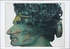 Bez tytułu by Zdzisław Beksiński, 2000, grafika komputerowa, papier, sold Nov 2016