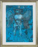Apogeum by Jan Lebensztejn, 1972, litografia barwna, papier, sold Nov 2016