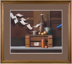 Martwa natura by Marian Michalik, 1996, pastel, gwasz, karton, sold Nov 2016