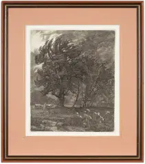 Witold Rzegociński, Burza, ok. 1935, akwaforta, papier