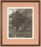 Witold Rzegociński, Burza, ok. 1935, akwaforta, papier