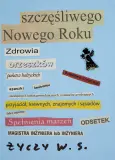 Wisława Szymborska, Kartka noworoczna, collage, karton