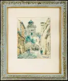Tadeusz Cieślewski, DZWONNICA. KOŚCIÓŁ ŚW. ANNY, akwarela, ołówek, tusz, papier