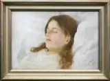 Gertruda Knobloch, ŚPIĄCA, 1888, pastel, papier