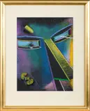 Andrzej Dudziński, Kompozycja (Twarz), pastel, papier