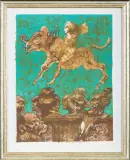 LONGCHAMPS by Jan Lebensztejn, 1972, litografia barwna, papier, sold Oct 2016