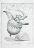 LITEROJAD by Jacek Yerka, 2016, ołówek, papier, sold Oct 2016
