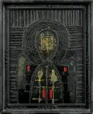 Z CYKLU REMINISCENCJE by Henryk Musiałowicz, 1984, olej, technika mieszana, płyta pilśniowa, sold Oct 2016