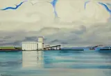 Rafał Malczewski, PORT ARTHUR, 1948, akwarela, ołówek, papier