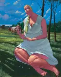 WRÓŻBA Z KWIATKA by Jacek Pałucha, 2011, akryl, płótno, sold Oct 2016