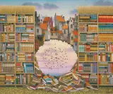 CYFROWA SIEĆ by Jacek Yerka, 2016, pastel, papier, sold Oct 2016