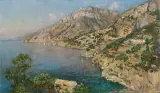 Enrico Gargiulo, BRZEGI CAPRI, olej, płótno