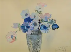 ANEMONY by Leon Wyczółkowski, 1924, akwarela, pastel, papier, offered Oct 2016