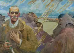 Jacek Malczewski, O powrót do ojczyzny., 1918, olej, tektura