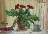 Maurycy Trębacz, GLOKSYNIE, olej, tektura