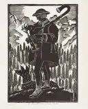 KOBZIARZ by Edmund Ludwik Bartłomiejczyk, 1926, drzeworyt, papier, offered Sep 2016
