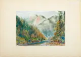 Sergiusz Grudkowski, PIENINY, 1957, akwarela, papier na tekturze