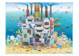 WIELKA RAFA PIERNIKOWA by Jacek Yerka, 2016, kredki, ołówek, karton, sold Sep 2016