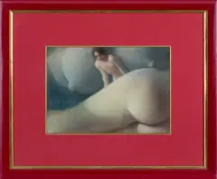 EROTYK by Stefan Żechowski, 1970, pastel, papier, sold Sep 2016