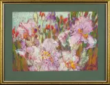 Bimali Horska - Zborowska, IRYSY FIOLETOWE, 2002, pastel olejny, papier