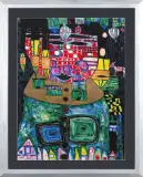KRÓL ANTYPODÓW by Friedensreich Hundertwasser, 1979-1991, serigrafia barwna, papier, sold Jul 2016