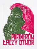 Marek Sobczyk, PARTNERÓW ŁĄCZY OTWÓR, 2008, serigrafia barwna, papier