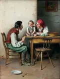 Franciszek Ejsmond, POCIECHA RODZICÓW, olej, deska