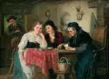 Marie Spieler, U WRÓŻKI, 1888, olej, płótno