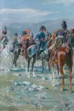 Jan Styka, NAPOLEON ZE SZTABEM, olej, płótno
