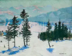 Alfred Terlecki, ZIMA W TATRACH, 1930, olej, płótno