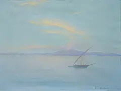 Roman Bratkowski, WIDOK Z CAPRI, 1926, olej, płótno
