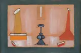 MARTWA NATURA by Jerzy Nowosielski, przełom lat 70. i 80. XX w., olej, ołówek, płótno, sold Jun 2016