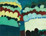 PEJZAŻ II by Tadeusz Dominiku, 1995, olej, płótno, sold Jun 2016