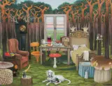 PORANEK MYŚLIWEGO by Jacek Yerka, 2016, pastel, papier, sold Jun 2016