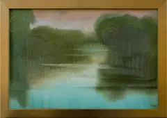 Rzeka Bug by Stanisław Baj, 2012, olej, płótno naklejone na płytę, sold May 2016