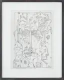Sergey Czesnokow-Ładyżenski, Maska, 1996, ołówek, karton