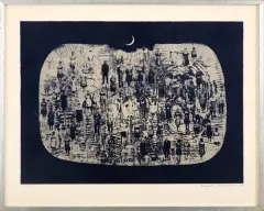 Lucjan Mianowski, Krajobraz ksiĘŻycowy, 1964, litografia, papier