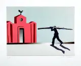 Z TEKI NIOSĄCY ŚCIĘTE DRZEWO by Jarosław Modzelewski, 2007, druk pigmentowy, papier, sold May 2016