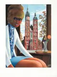 Jerzy Szelągowski, PORTRET KOBIETY NA TLE KOŚCIOŁA MARIACKIEGO