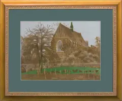 Stanisław Czajkowski, KOŚCIÓŁ ŚW. KATARZYNY, 1911, autolitografia barwna, papier