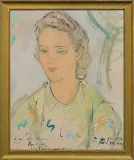 PORTRET MŁODEJ KOBIETY by Zygmunt Landau, 1939, akwarela, gwasz, papier, offered May 2016